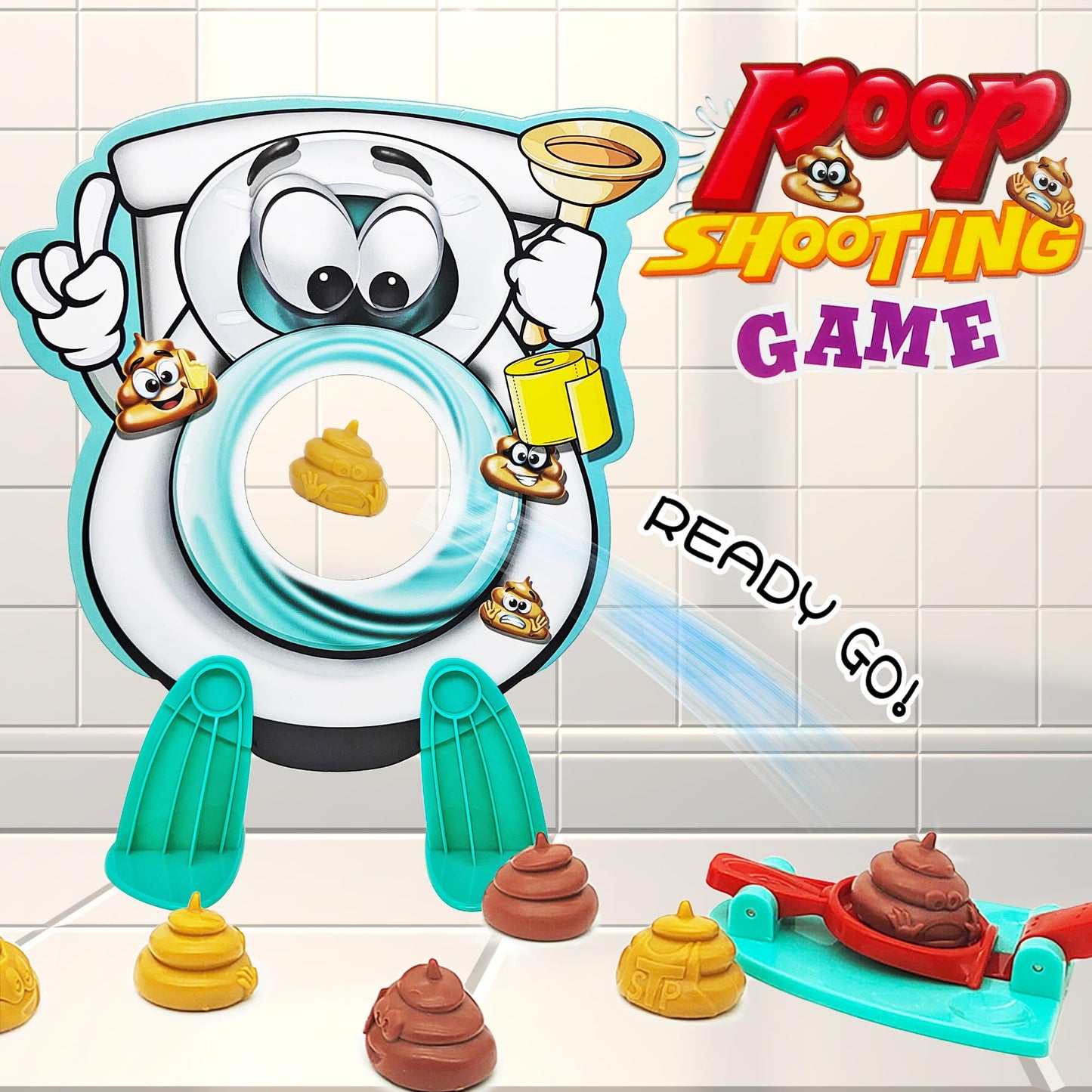 Anemeeoke Poop Family Game - Funny Shooting Game - Fast And Frenzied Launching Poop -Gift For Kids 3 4 5 6 7 8 Year Old