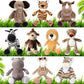 Hydren 10 Pcs Safari Stuffed Animals Plush Jungle Animal Toys For Girls Boys, Elephant Giraffe Lion Tiger Monkey Rhinoceros Zebr