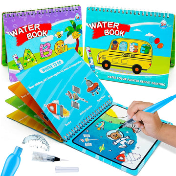 Hapray Magic Water Paint Coloring Books For Toddler, Art Toys Age 2-4, Educational Learning Doodle Toy, Gifts For Girl Boy 3 2 1
