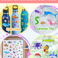 Benresive Reusable Sticker Books For Kids 2-4, Sticker Books For Toddlers 1-3, Toddler Sticker Book Age 2-4, Toddler Travel Toys Activities Crafts Gifts - Ocean Sticker Book