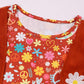Gorkonpy Hippie Costume For Girls Kids 70S 60S Costume Outfits Halloween Party Dress Up (6-7 Years)