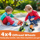 Beestech Dinosaur Toys for 2 3 4 5 Year Old Boys, Push & Pull Friction Powered Dinosaur Monster Truck Vehicles for Toddlers Pres