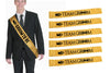 Hubops 7 Pcs 1 Groom to be sash + 6 Team Groom Sash for Set Wedding Stag Night Bachelor Party Decoration (Gold Team Groom)