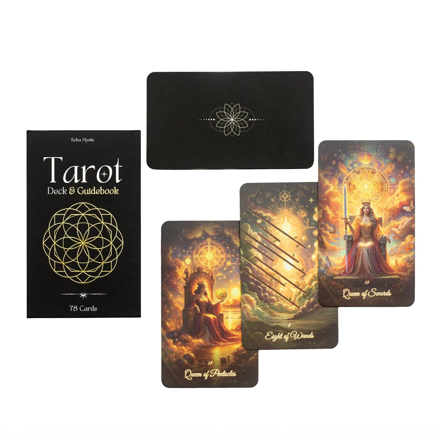 Tarot Cards With Guide Book For Intuition And Spiritual Protection - Vibrant Tarot Cards Deck With Original Archetypes - Tarot C