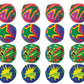 Multicolor Premium Foam Splash Balls - 2' (Pack Of 24) - Assorted Design Balls - Perfect For Pool, Beach, And Luau Parties