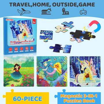Puzzles For Kids 3-5 Girls 60 Pieces Travel Puzzles For Kids Age 4-6 Airplane Car Road Trip Activities Games Toys 3 4 5 6 7 8 Ye