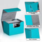 Zlca Card Deck Box For Trading Cards, Mtg Commander Deck Box Holds 120+ Single Sleeved Cards, Leather Magnetic Card Storage Box Fits For Tcg Ccg Magic Cards (Turquoise)