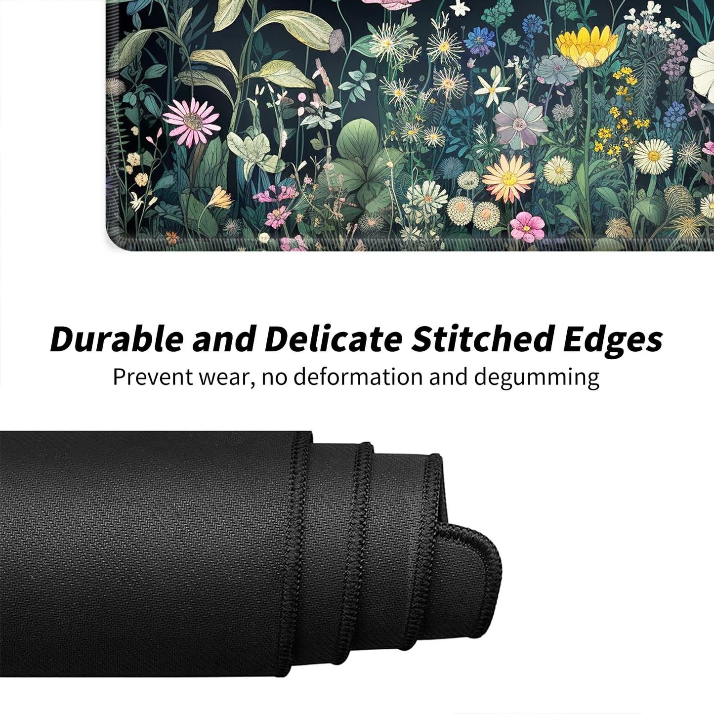 Colourful Wild Flower For Mtg & Tcg Playmat Mouse Pad,Bfdhgqzc 24'' X 14'' Game Mat For Mtg/Rpg/Ccg Trading Card Game Playmats T