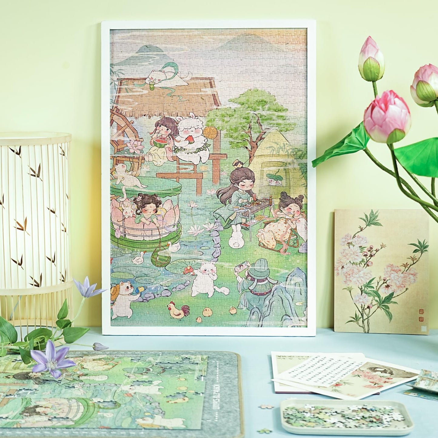 Momibook Puzzles For Adults 1000 Piece Jigsaw Puzzles Of Summer Leisure, Painting Image Difficult Challenging Hard Impossible Pu
