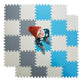 Tamiplay Foam Floor Mats For Kids, 12 X 12 Inch 16 Tiles 0.4' Thickness Foam Play Mat, Non-Toxic Square Interlocking Floor Mats Rubber Baby Play Mat For Toddlers(White/Gray/Light Blue)