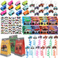 Monster Truck Party Favors Serve 12 Including Drinking Straws, Mini Pull Cars, Keychains, Gift Bags, Diy Stickers, Temporary Tat