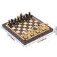 Husaria European International Chess Wooden Game Set, King's Continental - 11.3-Inch Small Size Chess Set with Folding Board and