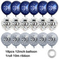 18Pcs Happy Birthday Balloons Decorations Navy Blue Silver 30Th Birthday Balloons Decoration Happy 30Th Birthday Confetti Latex