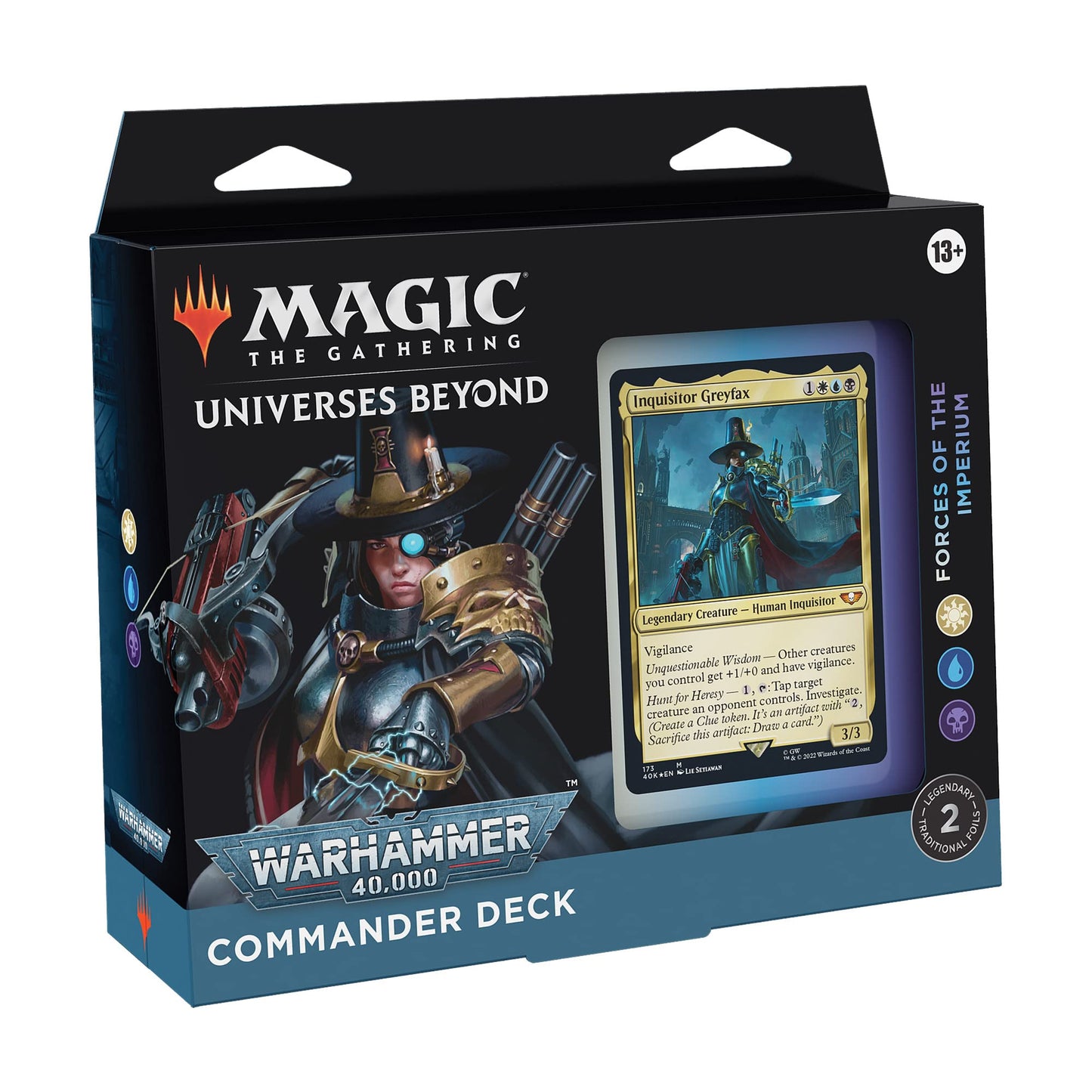 Magic The Gathering Commander Deck - Warhammer 40,000 Forces of the Imperium, Multicolor, Cardstock, Model D07880000