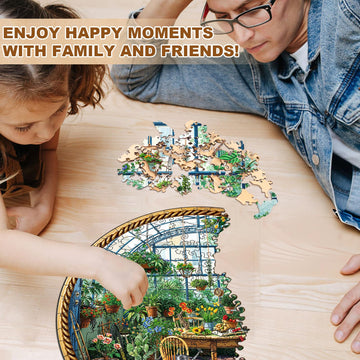 Jigfoxy Wooden Puzzles for mature-themeds  Botanical Garden Wood Puzzles mature-themed  Unique Animal Shape Wooden Jigsaw Puzzles for mature-themeds  Birthday Gifts for Puzzle Lovers  Family  Friend (M-11.4 * 11.4in-200pcs)