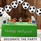 Outus 4 Pieces Soccer Party Decorations Soccer Banner Soccer Ball Garland Soccer Bunting Banners with 32 Pcs Football Pattern De