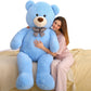 Maogolan Giant Teddy Bear Plush, Life Size Large Teddy Bear Stuffed Animal 5 Feet,Soft And Fluffy Big Teddy Bear Gift For Baby Shower,Christmas,Valentines,Blue