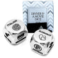 Luck Lab Date Decider Dice - Date Night Dice With Velvet Storage Bag (Dinner & A Movie Decider Dice)