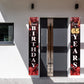 Happy 65Th Birthday Porch Sign Door Banner Decor Red And Black - Glitter Cheers To 65 Years Old Birthday Party Theme Decorations