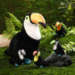 Hydren 5 Pcs Toucan Plush Stuffed Animal Black Bird Stuffed Animal Toy 14 Inch Large Realistic Mommy Bird With 4 Small Babies Pl