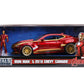 Jada Toys Die-cast Iron Man & 2016 Chevy Camaro, 1:24 Scale, Red, Model 99724, Rubber Material