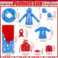 9 Pieces Christmas Elf Doll Accessories Set Include Elf Sleeping Bag Scarf Mask Shirt Hoodie Shoes Apron Chef Hat Swim Ring Fit