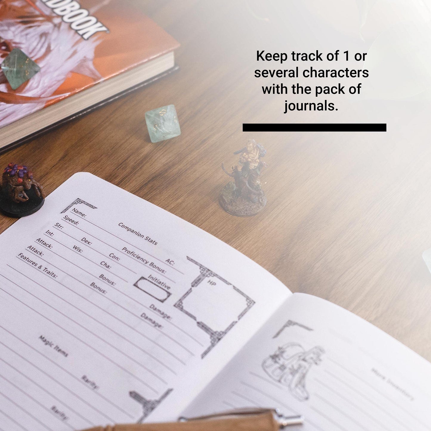 Dungeon Craft Players Journals Detailed Rpg Character Notebook: Green, For Dungeons And Dragons Fifth Edition Roleplaying Campai