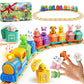 Train Set for Toddlers 2-4  Toddler Toys for 1 2 3 Year Old Boy Girl  Electric Train Set with Music  Light  Tracks  8 Animals & 8 Barns  Learning Toy for 1 2 3 Year Old  Birthday Gift for Boy Girl