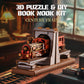 Rowood 3D Wooden Puzzle Book Nook,DIY Book Nook Kits for Adults,3D Wooden Puzzle Bookend Miniature Dollhouse Kit Bookshelf Inser