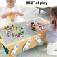 KidKraft Building Bricks Play N Store Wooden Table with 200+ Blocks, Natural, Gift for Ages 3+, Model 17512