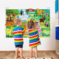 Taika Zoo Animals Felt Story Board Set, 43x28 inch Animals Flannel Board, 41Pcs Jungle Animals Toys, Thicker Felt Board, Prescho