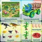 MAGICDINOSAUR Triceratops Truck Toy for Kids 3+ Years, Large Vehicle Carrier with Dinosaur Eggs, Jurassic Dinosaur Figures, Play