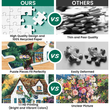 500 Pieces Jigsaw Puzzles For Adults-Garden Patio Puzzle For Adults Children Elderly-Recycled Paper Puzzle 500 Pieces-Glossy, St