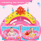 Baby Pool Float with Canopy, Inflatable Baby Swim Float with UPF50+ Sun Protection, Toddler Infant Pool Float with Toy Play Cons