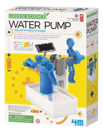 4M Green Science Solar Hybrid Power Water Pump Diy Steam Powered Kids Science Kit
