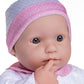 Jc Toys La Baby Caucasian 20-Inch Small Soft Body Baby Doll La Baby | Washable |Removable White And Pink Outfit W/Hat, Pacifier & Magic Bottle | For Children 12 Months +