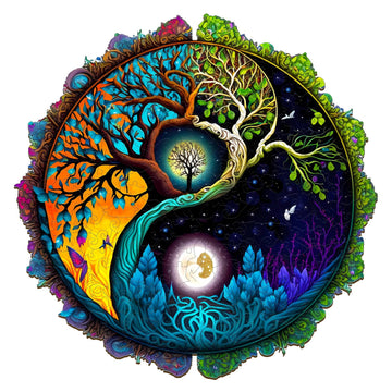 Kaayee Wooden Jigsaw Puzzles-Wooden Puzzle Adult Unique Shape Advanced Yinyang Wooden Jigsaw Puzzle For Adult, Family Puzzles 11