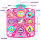 Kusntin Unicorn Dance Mat, Dance Mixer Rhythm Step Play Mat, Pink Dance Pad With Led Lights, Adjustable Volume, Built-In Music,