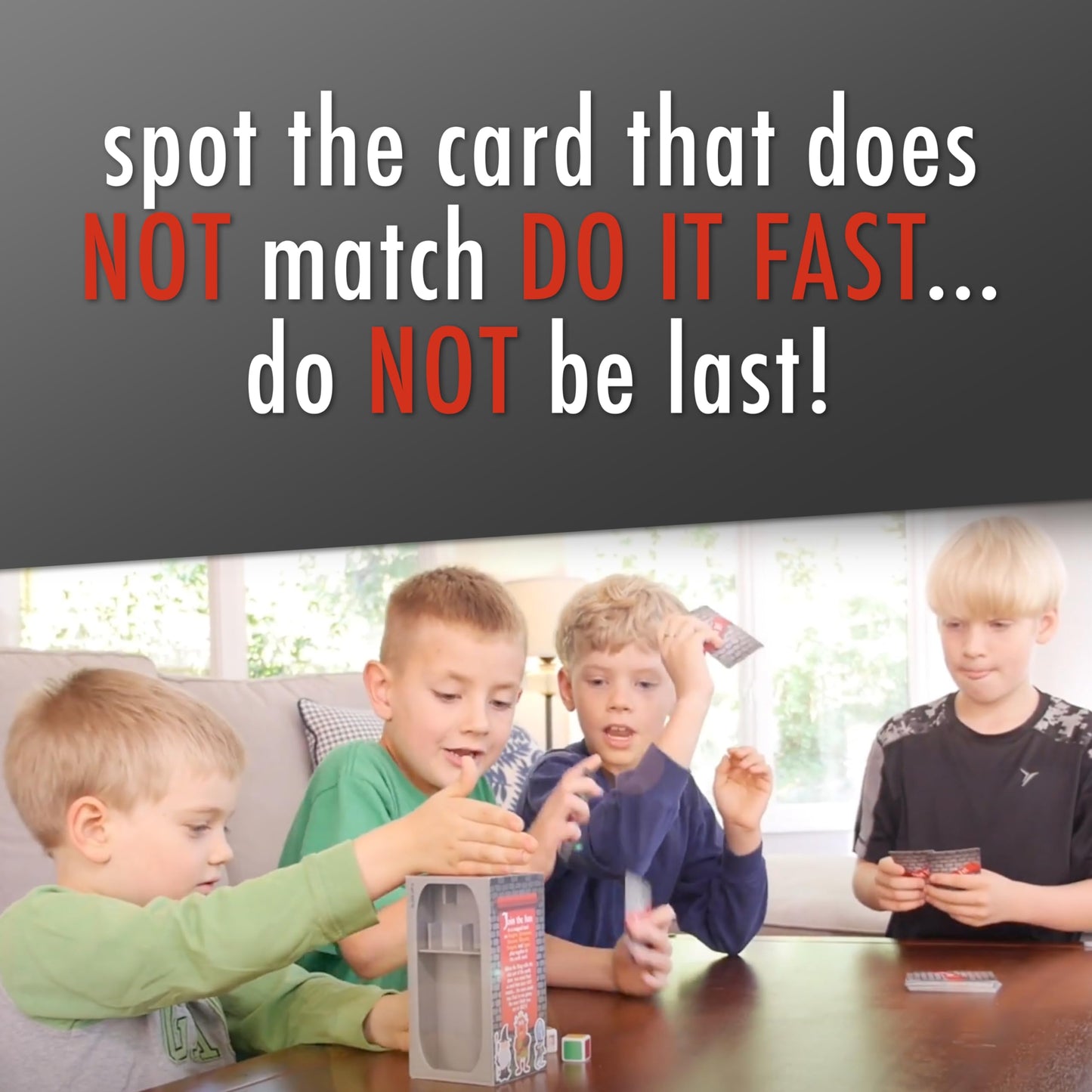 The Good Game Company Not It Dice Game for Kids - Strategy Card Game, 3+ Players, Ages 6+, Fun Family Night Activity, White
