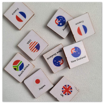 Ilearnngrow Wooden Countries Flag Sudoku | Educational Puzzle Game for Kids Age 5+ | Brain Development Learning Toy | Indoor Lea