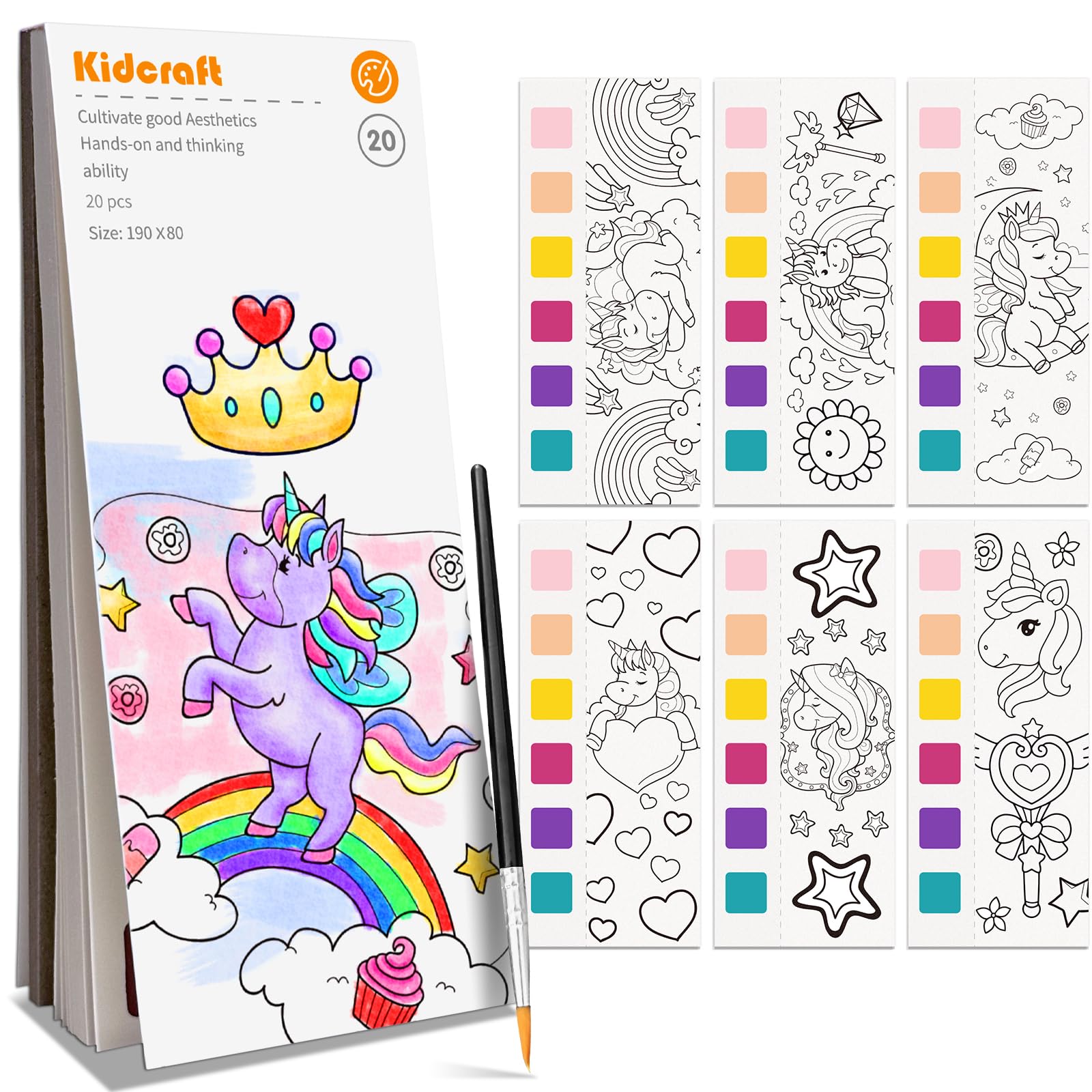 Paint With Water Coloring Books For Kids, Pocket Mess Free Watercolor Painting Kit, Water Color Paint Set Arts And Crafts Gift F