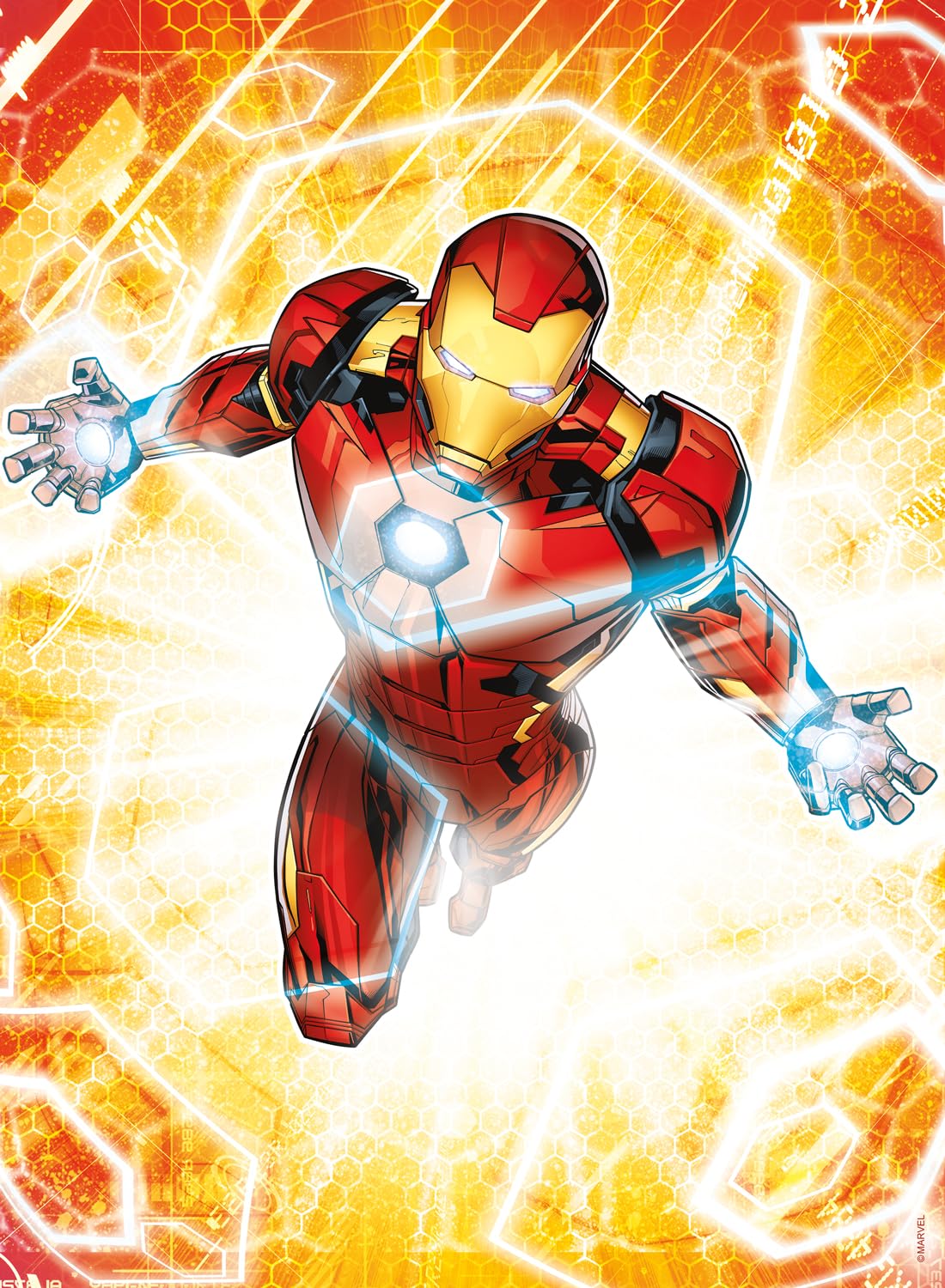 Buffalo Games - Marvel - The Armored Avenger - 100 Piece Jigsaw Puzzle For Families Challenging Puzzle Perfect For Family Time - 100 Piece Finished Size Is 15.00 X 11.00, Large