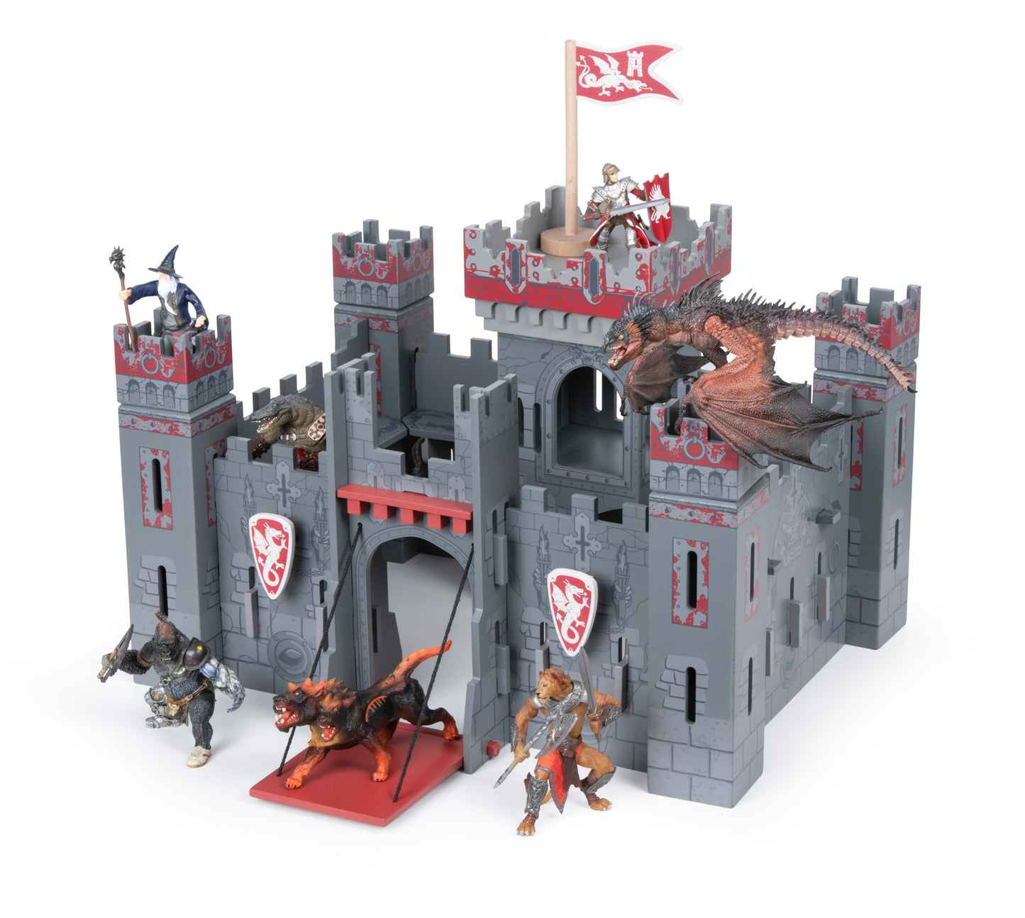 Papo - Medieval & Fantasy - Fantasy Castle - 60053 - Wooden Playset For Figurines - Collectible - For Children - Suitable For Bo