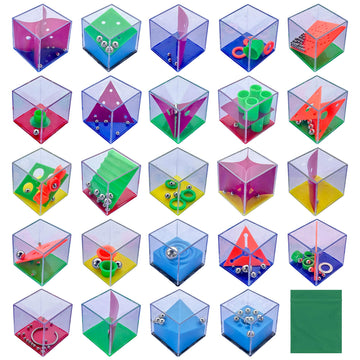 Brain Teaser Puzzle Cubes Party Favors For Adhd Autism Kids Adults 24 Pack Fidget Toy Set Gifts Mini Games Stress Relief Stocking Stuffers Bulk Goodie Bag Filler Treasure Box Classroom Prizes School