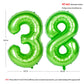 Number Balloons 40 Inch Green Birthday Party Decorations 38St Digital Jumbo Helium Foil Mylar Balloon