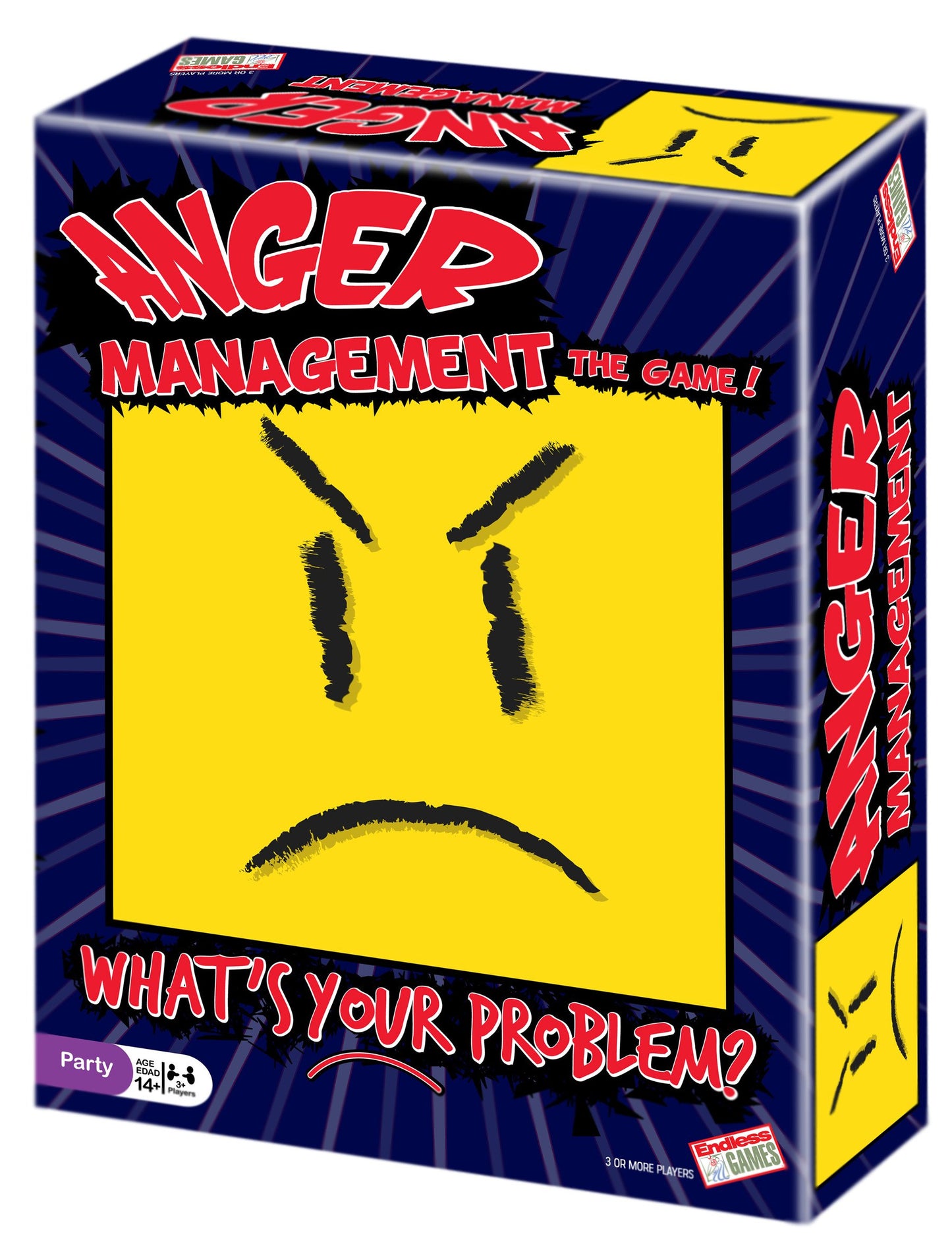 Endless Games Anger Management Party Game - Medium Size, Blue & Yellow, Model 160, Fun Sand Material