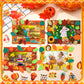 Ferraycle 232 Pcs Thanksgiving DIY Picture Frames Craft Kit Fall Felt Photo Frames with Leaves Pumpkin Harvest Crafts with Foam