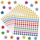 Lincia 1200 Pcs Star Glitter Stickers Sparkly Small Stickers For Kids Toddlers Teacher Reward Sheet Incentive Charts Classroom S