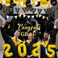 Graduation Decorations 2025, Black and Gold Graduation Decorations Class of 2025 Congrats Grad Backdrop Banner Porch Sign with f