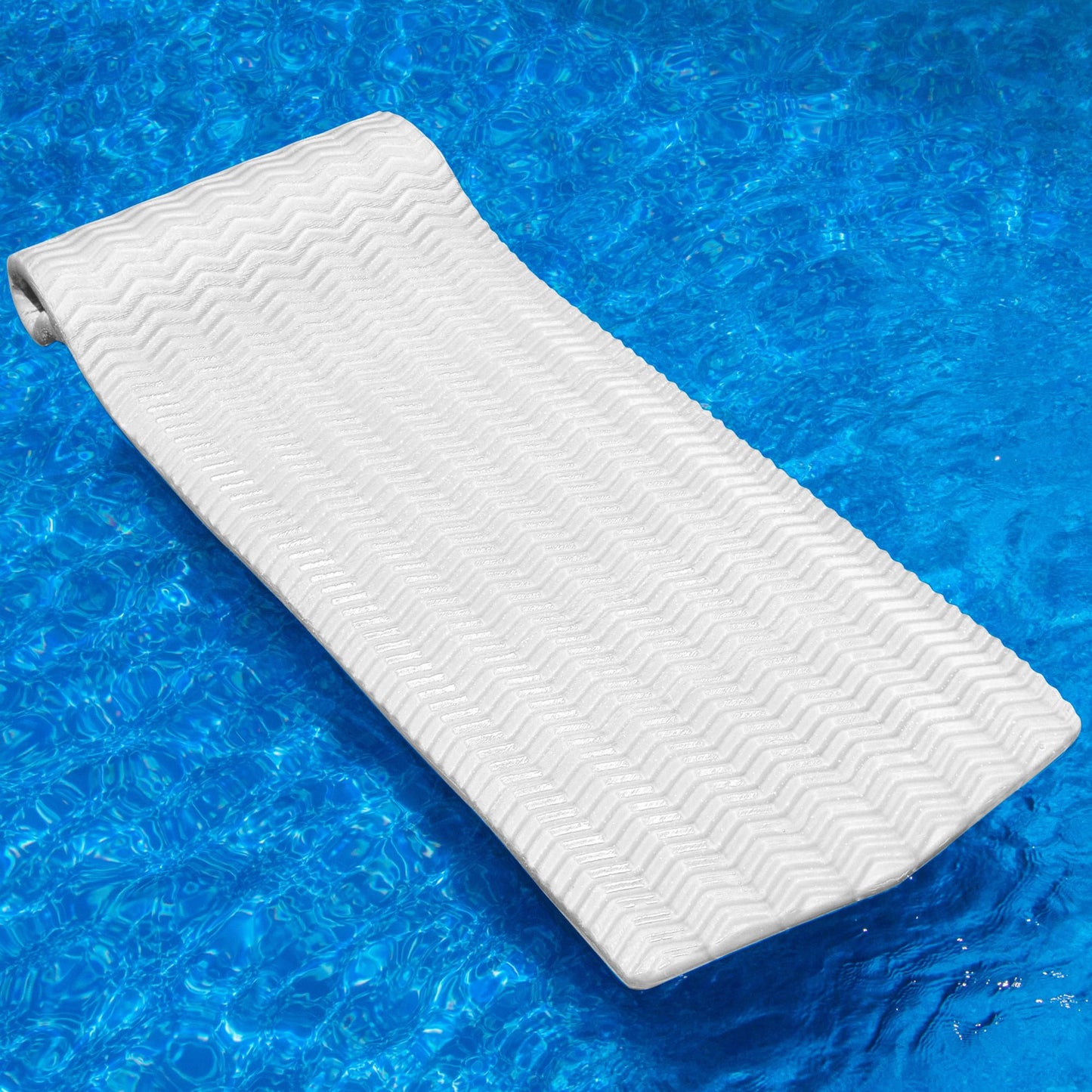 SWIMLINE ORIGINAL enhanced Foam Pool Float For mature-themeds | Sofskin Floating Pool Mattress | White | 2 Extra Thick Foam | Foam Pool Float | No Inflating Needed | Pool Mat For mature-themeds | Roll Up & Store